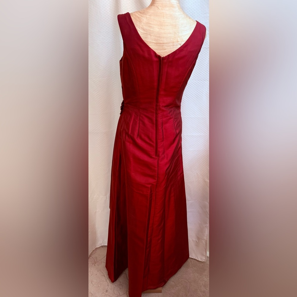 🔴 Alexia Designs satin rust prom or bridesmaid gown Size 8 - Picture 7 of 9